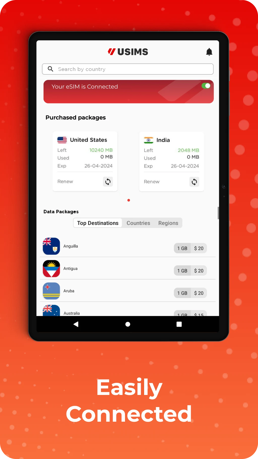 USIMS: Global eSIM for Travel screenshot